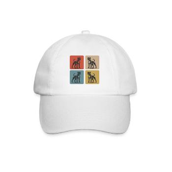 Boxer Dog Vintage Design - Baseball Cap - white/white - Front