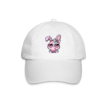 Hase Osterhase Kaugummi - Baseballkappe - Weiß/Weiß - Vorne