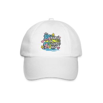 Bébé des années 80 Raised Me des années 90 - Motif graffiti - Casquette classique - blanc/blanc - Devant