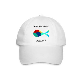 APRIL FOOL. FISH. SARDINE. ANNIVERSARY - Baseball Cap - white/white - Front