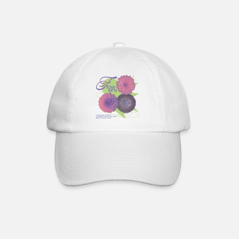 Floral Vision Statement - Baseballkappe - Weiß/Weiß