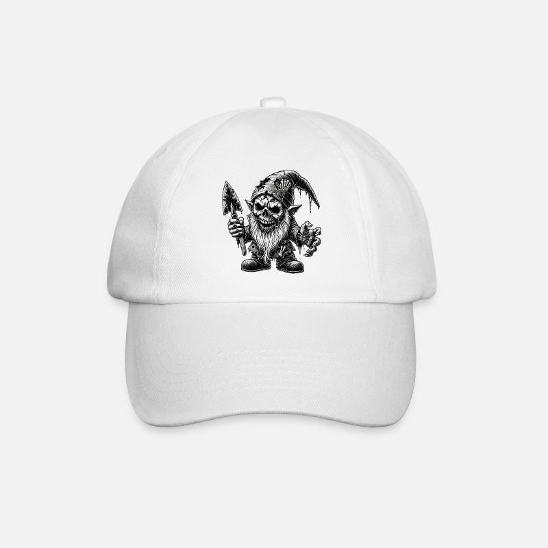 Zombie Dwarf from Hell - Baseball Cap - white/white