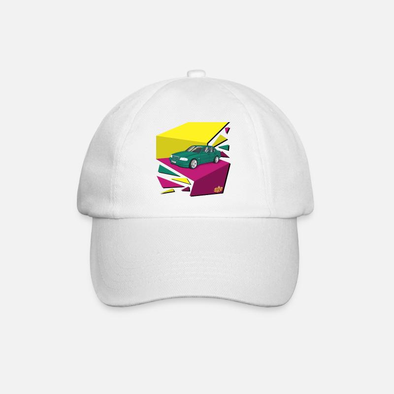 Funky 90‘s car - Baseballkappe - Weiß/Weiß