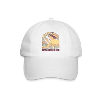 Ohne Pelmeni nix schöne Frau Art Nouveau Geschenk - Baseballkappe - Weiß/Weiß - Vorne