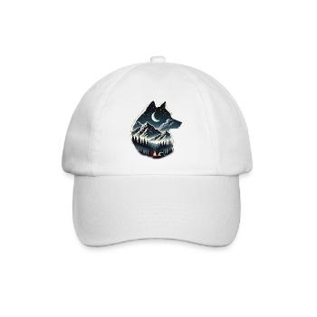 wolf - Baseball Cap - white/white - Front