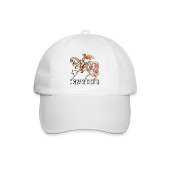 Dressurreiten Reiten Pferd edel dynamisch Geschenk - Baseballkappe - Weiß/Weiß - Vorne
