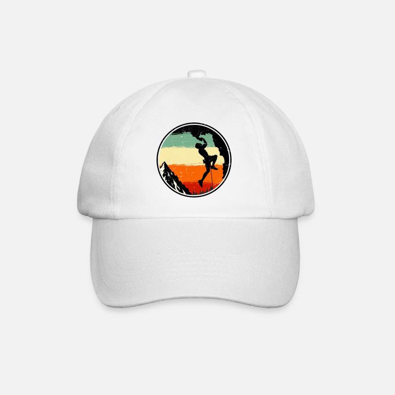 Climber on Sunset Ridge Retro - Baseball Cap - white/white