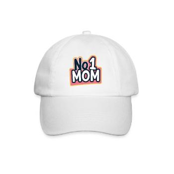 Nummer 1 Mama – Bunt & Liebevoll Muttertag - Baseballkappe - Weiß/Weiß - Vorne
