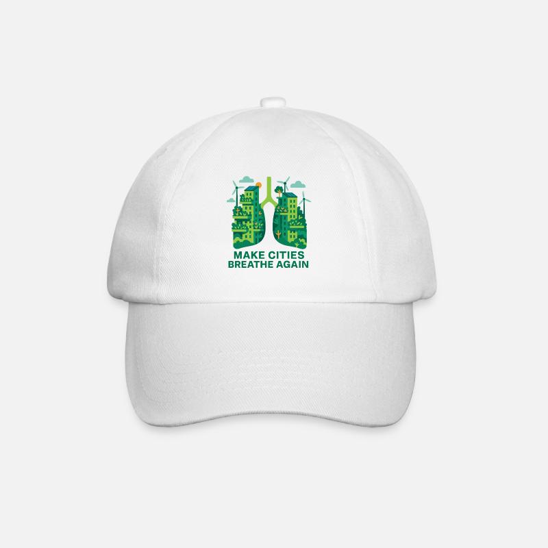 Urban Lungs - Baseballkappe - Weiß/Weiß