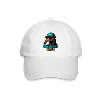 Antbeary Style Aardvark Cartoon - Baseball Cap - white/white - Front