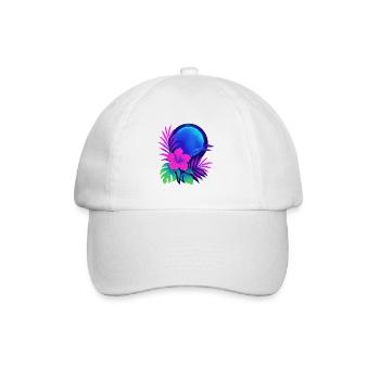 Neon Tropic Moon - Baseball Cap - white/white - Front