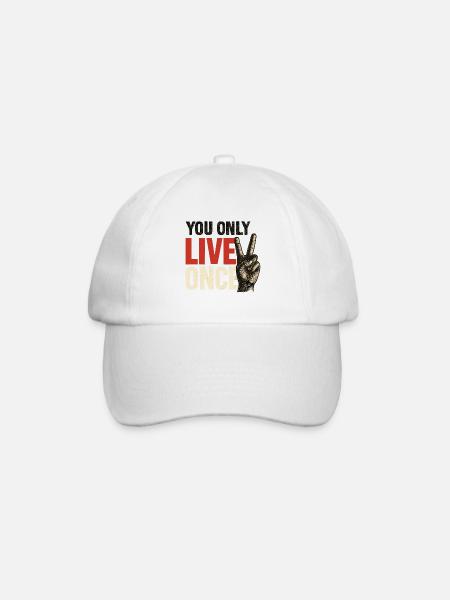 You only live vintage once - Baseball Cap - white/white