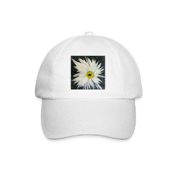 Edelweiss-black-white design - Baseball Cap - white/white - Front