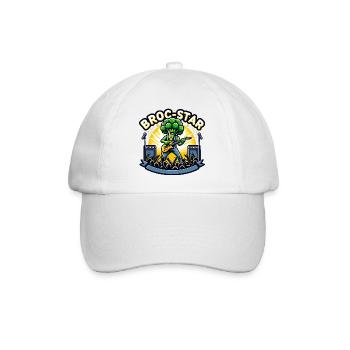 Broc-Star - The rocking broccoli super star - Baseball Cap - white/white - Front