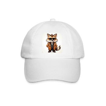 The Fashionable Raccoon Designer - Baseball Cap - white/white - Front