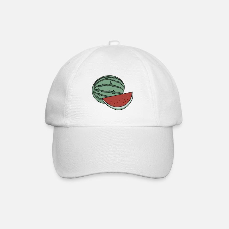 Leckere Frucht-Wassermelone - Baseballkappe - Weiß/Weiß