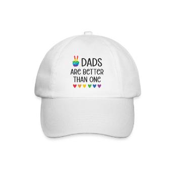 LGBTQ Pride Month - Two Dads Are Better Than One - Baseball Cap - white/white - Front