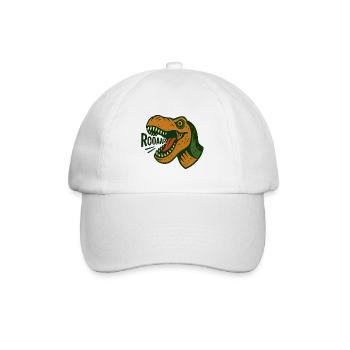 T-Rex head with loud roar - Baseball Cap - white/white - Front