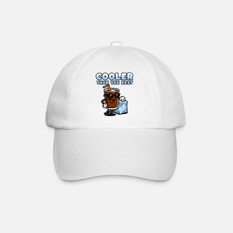 Cola-figur med is og solbriller - Baseball Cap - white/white
