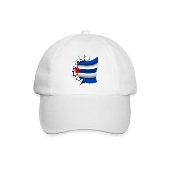 Drapeau de Cuba - Cuba - Drapeau Broken Design - Casquette classique - blanc/blanc - Devant