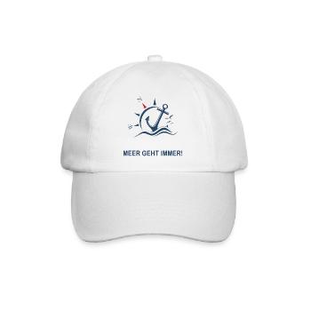 The sea always works - Baseball Cap - white/white - Front