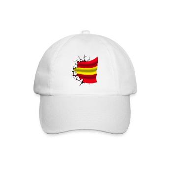 Flag of Spain - Spain - Flag Broken Design - Baseball Cap - white/white - Front