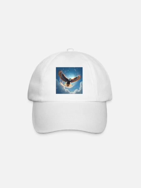 Krafttier Adler am Himmel - Baseballkappe - Weiß/Weiß