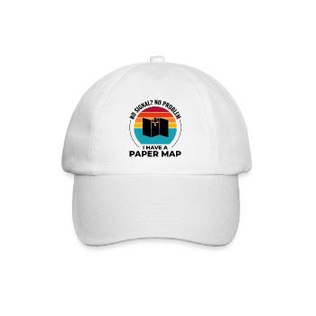GIS Analyst Map Pin Sunset Retro - Baseball Cap - white/white - Front