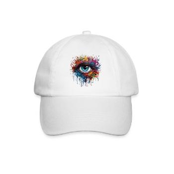 Oeil en forme de larme - Casquette classique - blanc/blanc - Devant
