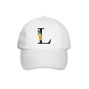 L Monogram, Floral, Personnalisable - Casquette classique - blanc/blanc - Devant