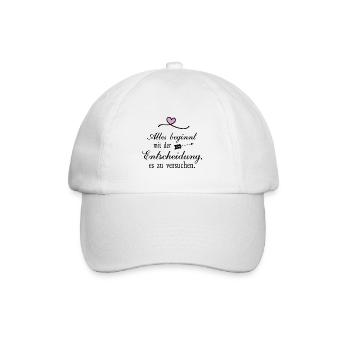 It all starts with the decision - Baseball Cap - white/white - Front