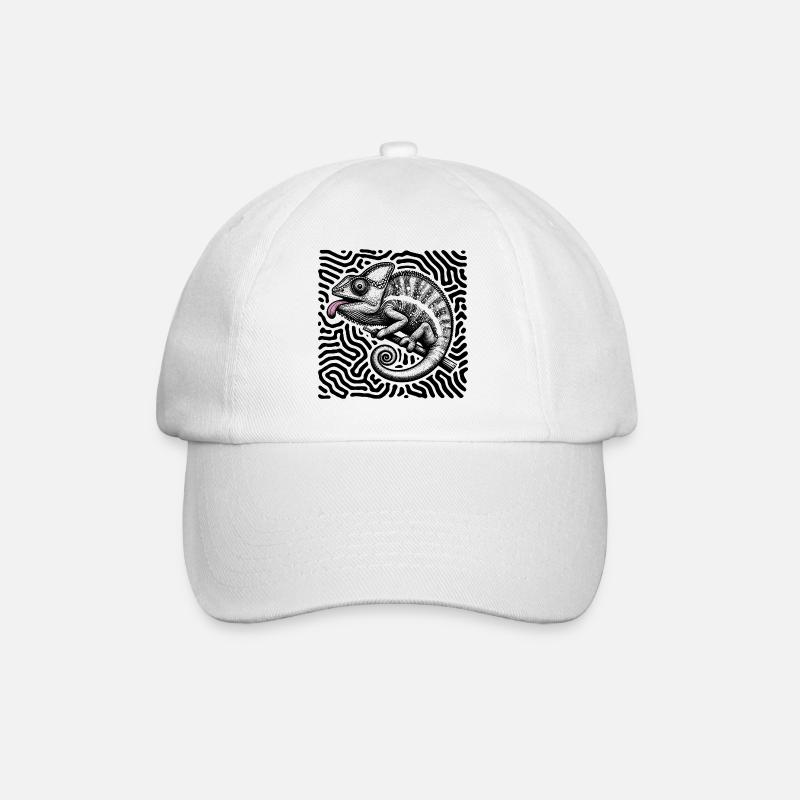 Caméléon art tribal pastel - Casquette classique - blanc/blanc