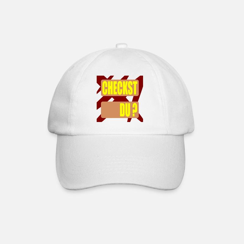 CHECKST DU WORTSCHATZ - Baseballkappe - Weiß/Weiß