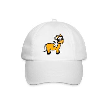 Horse Girl Female Cute Pretty Bow Woman - Baseball Cap - white/white - Front