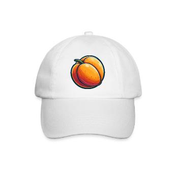 Colorful and Dynamic Illustrated Apricot - Baseball Cap - white/white - Front