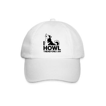 Funny Husky Wolf Howl Quote Design  - Baseball Cap - white/white - Front