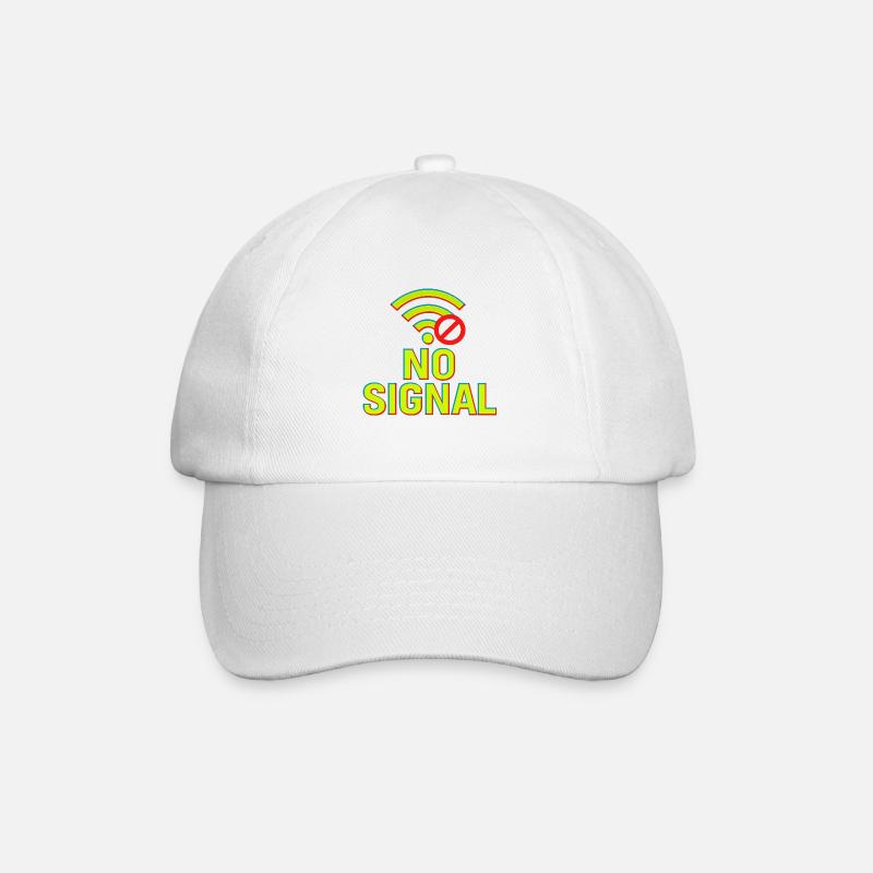 Glitch Tech Design - Baseball Cap - white/white