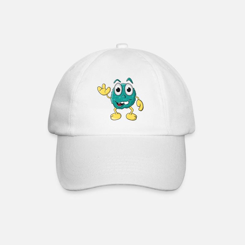 Funny Monster - Baseball Cap - white/white