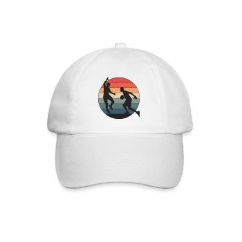 Basketball - playing all day - Baseball Cap - white/white - Front