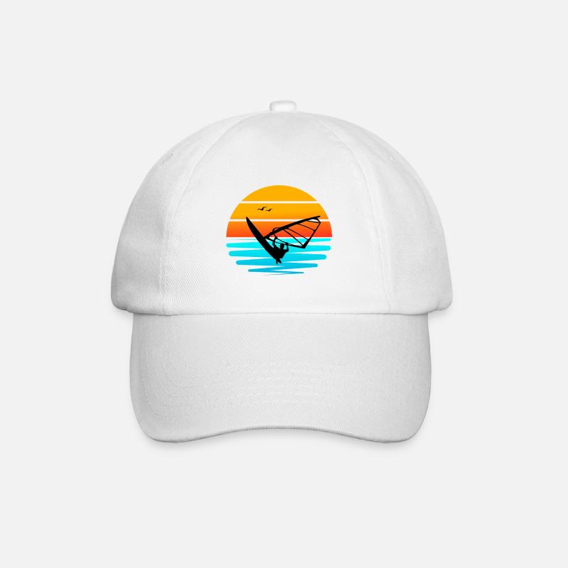 Windsurf au Coucher de Soleil - Casquette classique - blanc/blanc