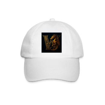 W – Magic Ornament with Dragon - Baseball Cap - white/white - Front