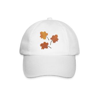 Autumn Maple Leaf Pattern for Cozy Apparel - Baseball Cap - white/white - Front