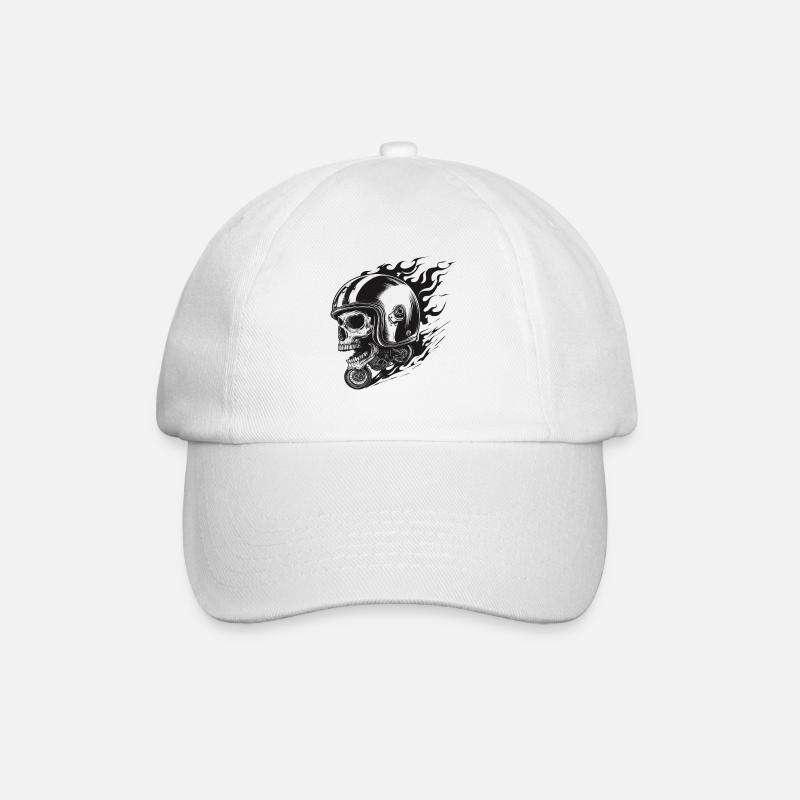 Ride or Die – Skull Rider - Baseballkappe - Weiß/Weiß