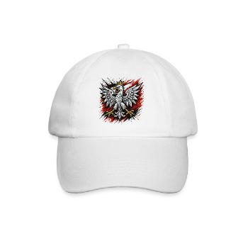 Poland Polska Eagle Flag Patriotism Gift - Baseball Cap - white/white - Front