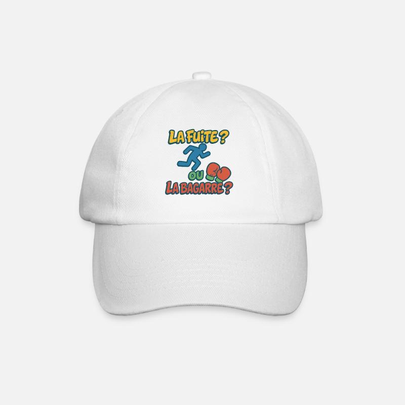 Flight or fight - Baseball Cap - white/white