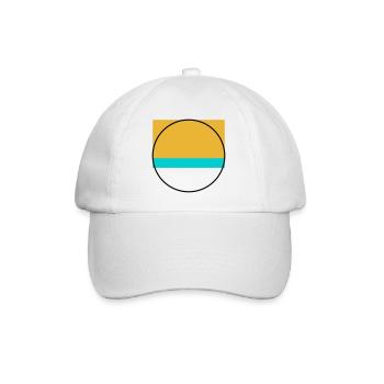 Minimalist Sunset Over Ocean - Baseball Cap - white/white - Front