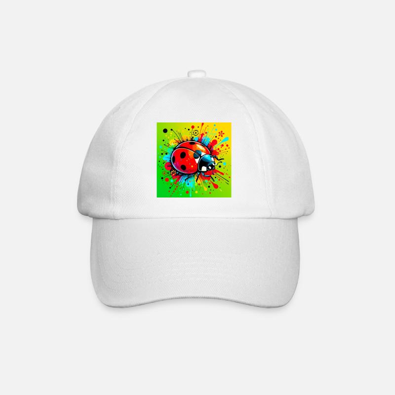 Marienkäfer - Baseballkappe - Weiß/Weiß