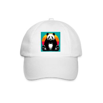 Panda - Baseballkappe - Weiß/Weiß - Vorne