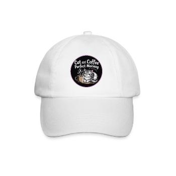 Chat et café Perfect Morning - Casquette classique - blanc/blanc - Devant