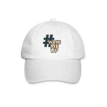 Graphique du hashtag Wake Me Up - Casquette classique - blanc/blanc - Devant